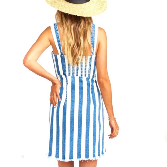 Show Me Your MuMu Chambray Striped Dress - Picture 3 of 8
